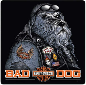 Harley-Davidson Bad Dog Bar & Shield Embossed Tin Sign, 14.5 x 14.5 inch 2011791