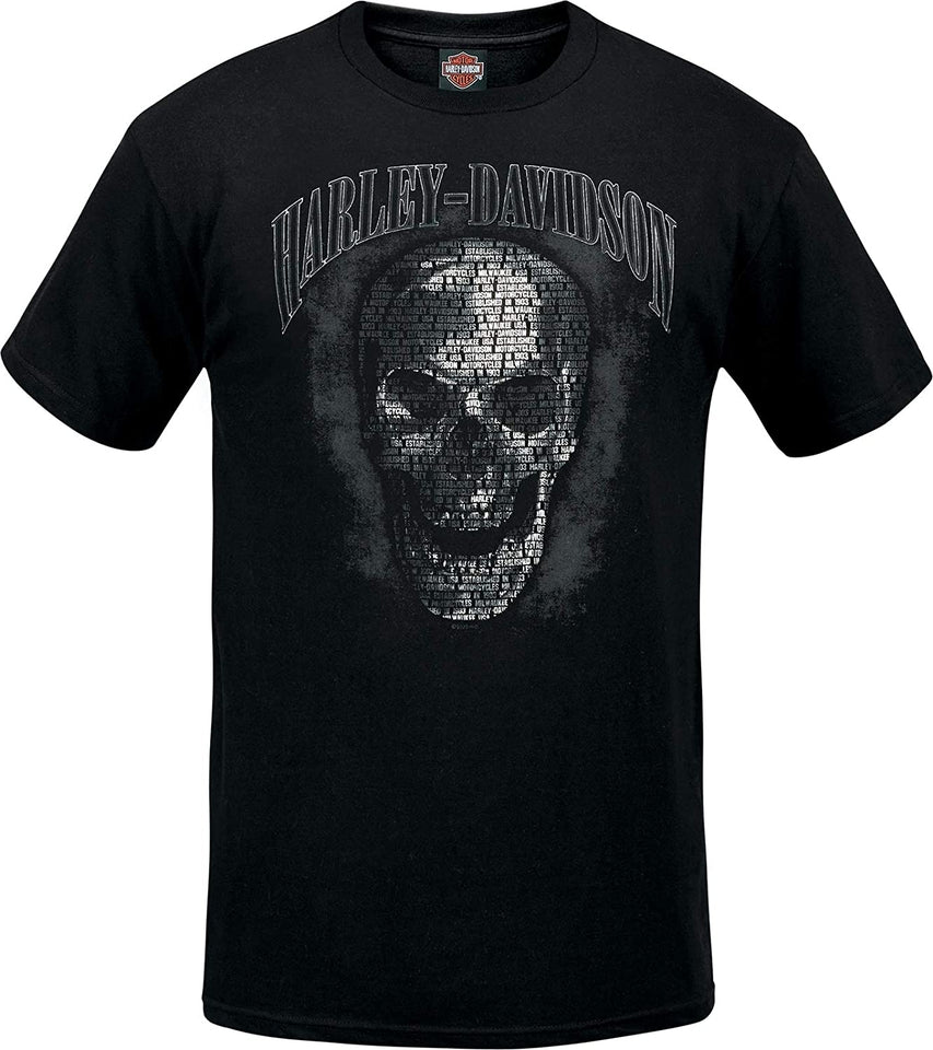 Harley-Davidson Military - Men's Black Skull Graphic T-Shirt - Camp Lemonnier | Freedom of Speech Made in USA