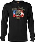 Harley-Davidson Military - Men's Patriotic Skull Graphic Long-Sleeve Tee - Willie G Flag | Overseas Tour