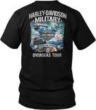 Harley-Davidson Military - Bar & Shield Orange on Black T-Shirt - Overseas Tour | Salutes Our Veterans