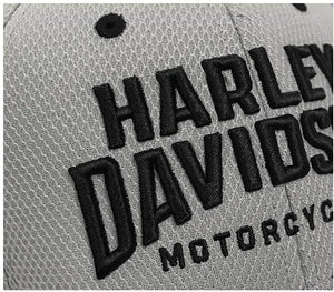 Harley-Davidson Men's Insignia Embroidered H-D Adjustable Baseball Cap - Gray