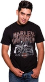 Harley-Davidson Mens Miles of Wisdom Motorcycle Black Short Sleeve T-Shirt