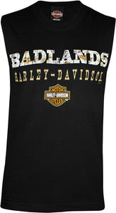 Harley-Davidson Badlands Men's Badlands Road Black Sleeveless T-Shirt