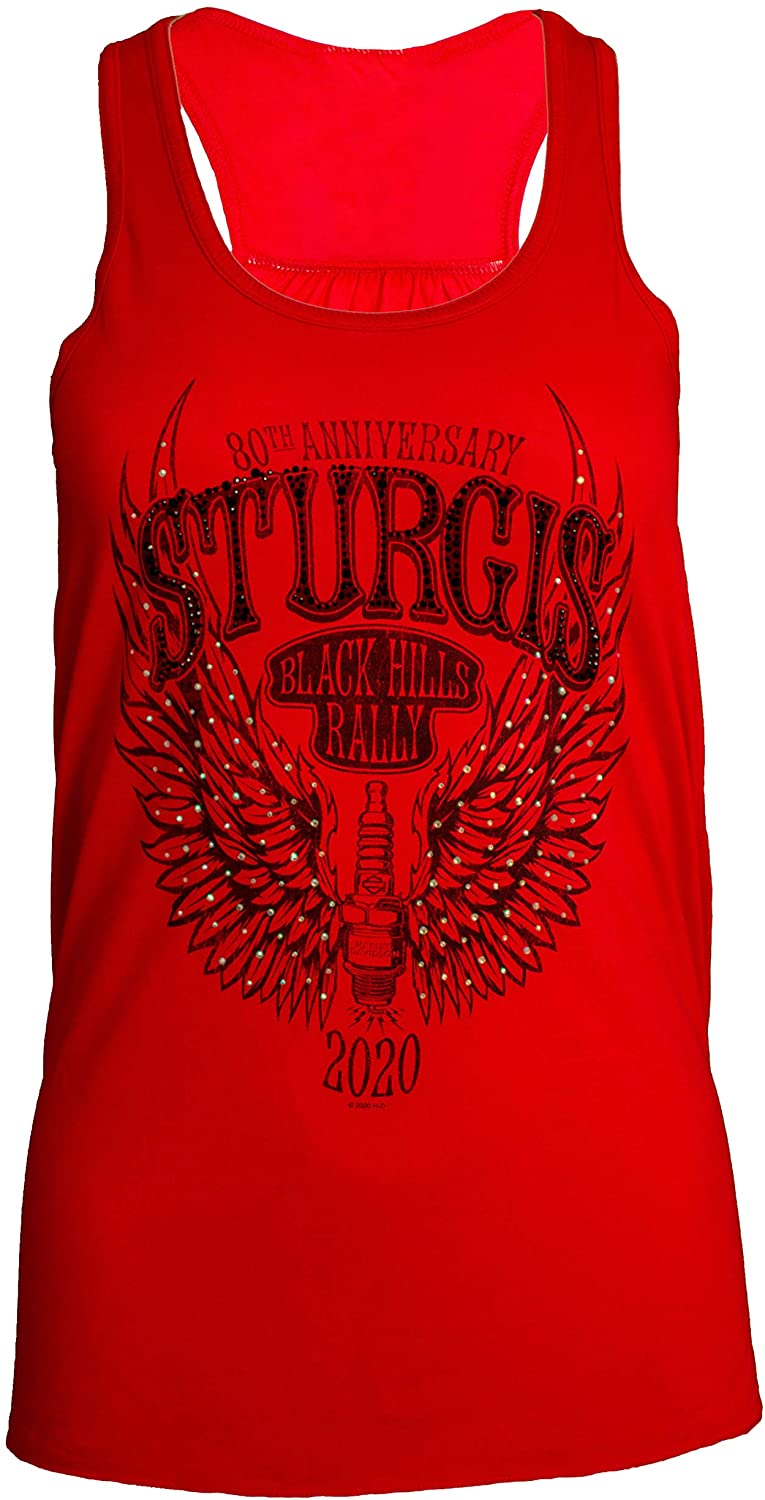 Harley-Davidson 2020 Sturgis Women's Spark Plug 80th Rally Red Tank Top