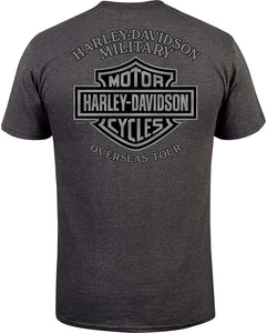 Harley-Davidson Military - Men's Charcoal Graphic T-Shirt - Overseas Tour | Veterans Support