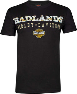 Harley-Davidson Men's Badlands Road Black Short Sleeve T-Shirt