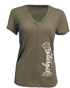 Harley-Davidson 2020 Sturgis Women's Vertical Script 80th Rally High-Low T-Shirt