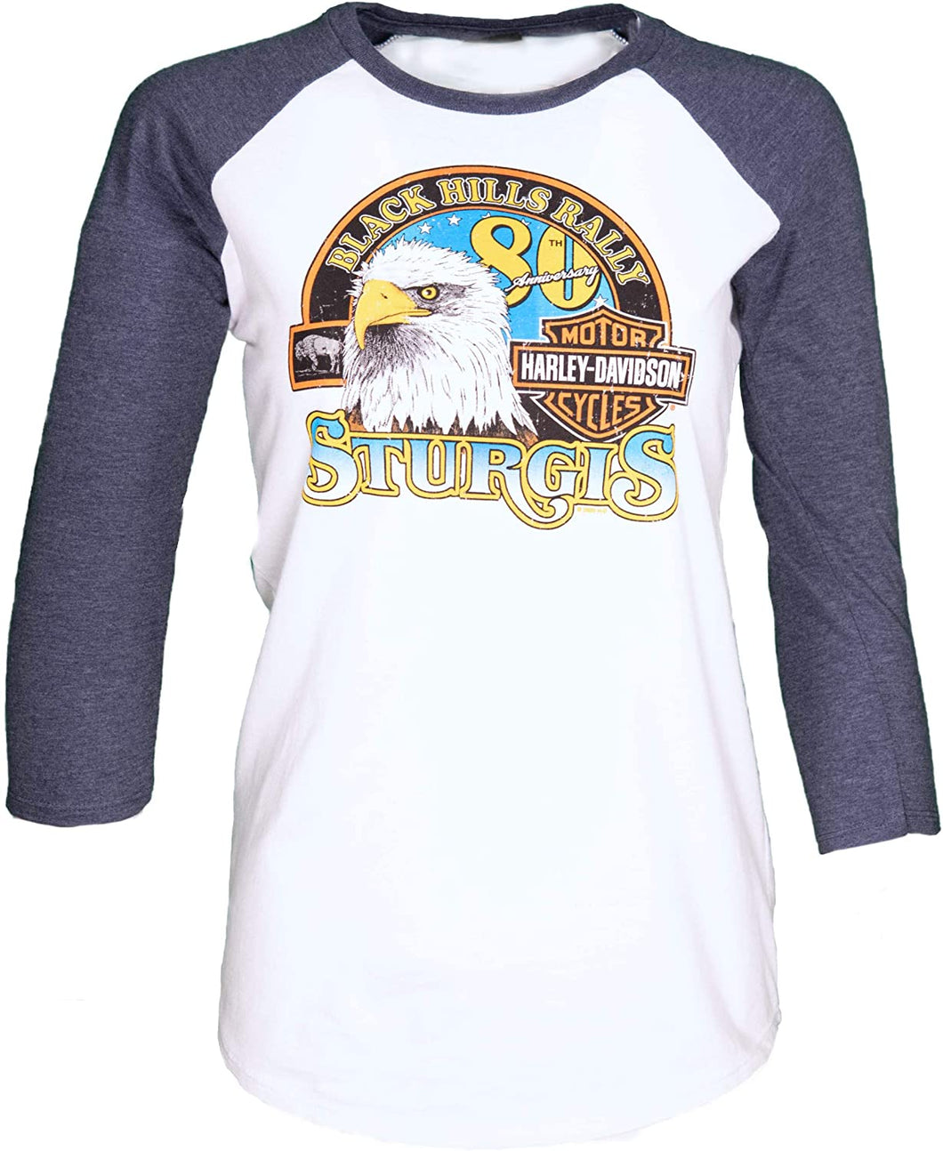 Harley-Davidson 2020 Sturgis Women's Genuine 80th Rally 3\/4 Sleeve Shirt