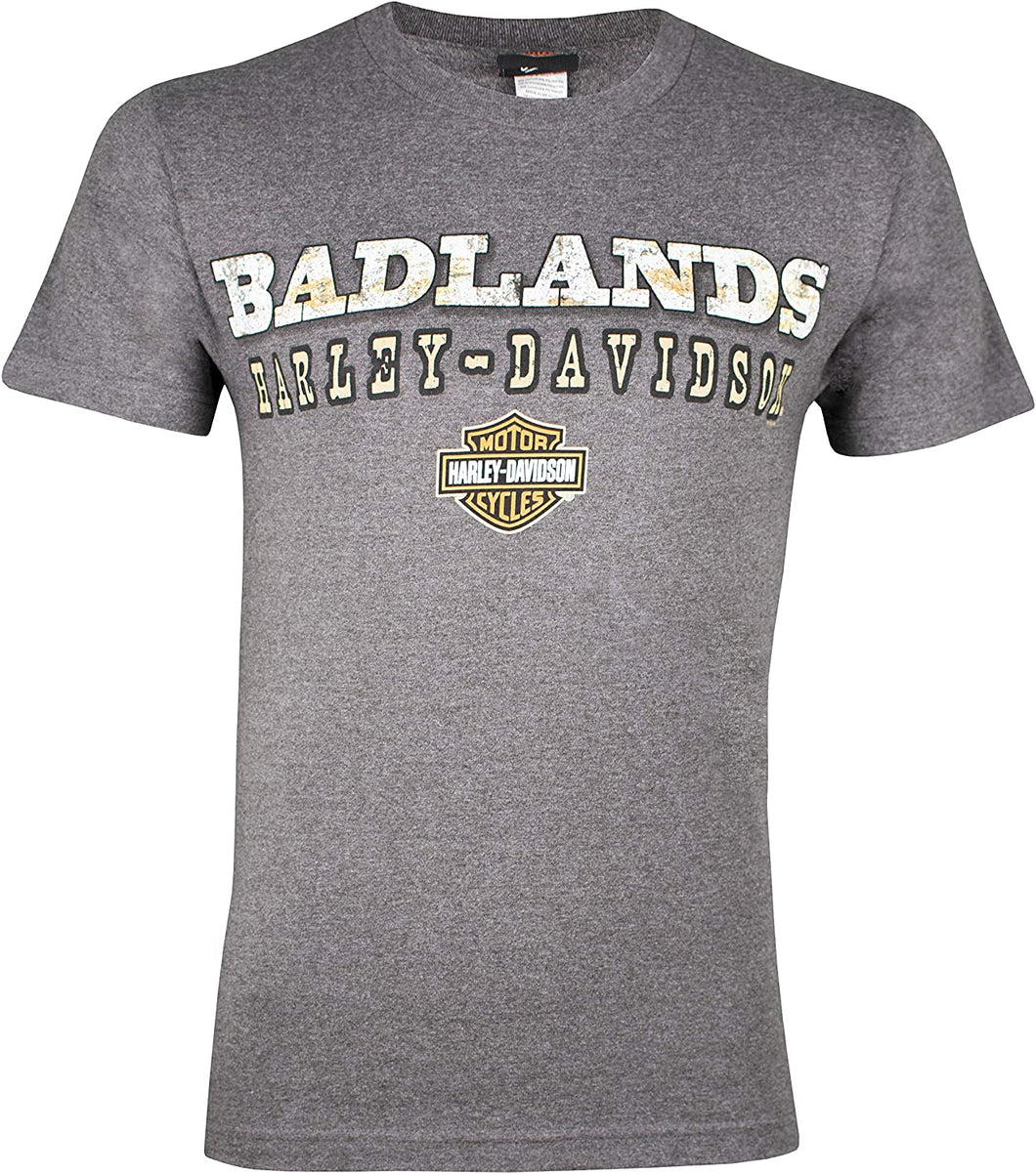 Harley-Davidson Men's Badlands Road Charcoal Short Sleeve T-Shirt