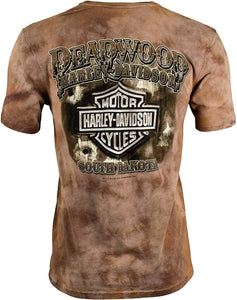 Harley-Davidson Deadwood Men's Yosemite Sam Dye T-Shirt (Small, Cappuccino)